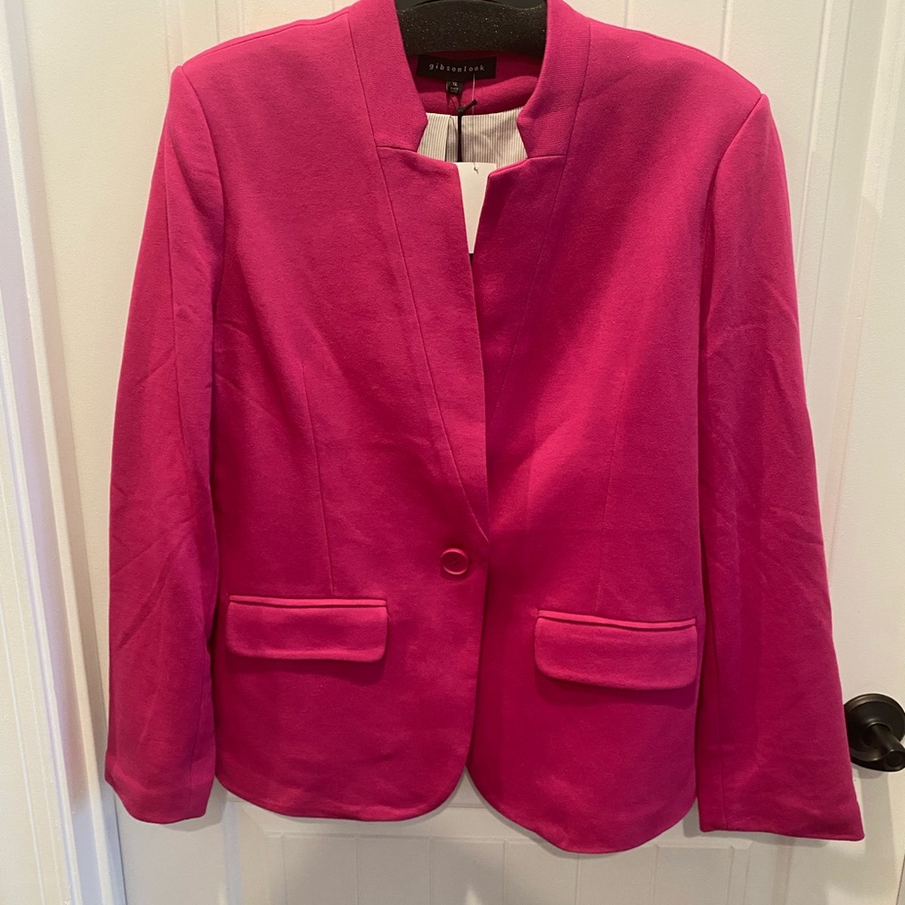 Gibson Pink Blazer Jacket with Tailored Fit
